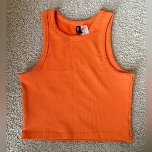 Bright Orange Ribbed Top
